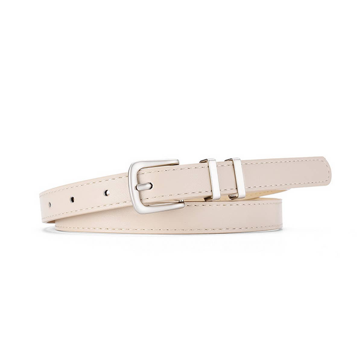 SIMPLE NEW MULTI COLOR SILVER BUCKLE BELT_CWABE0586