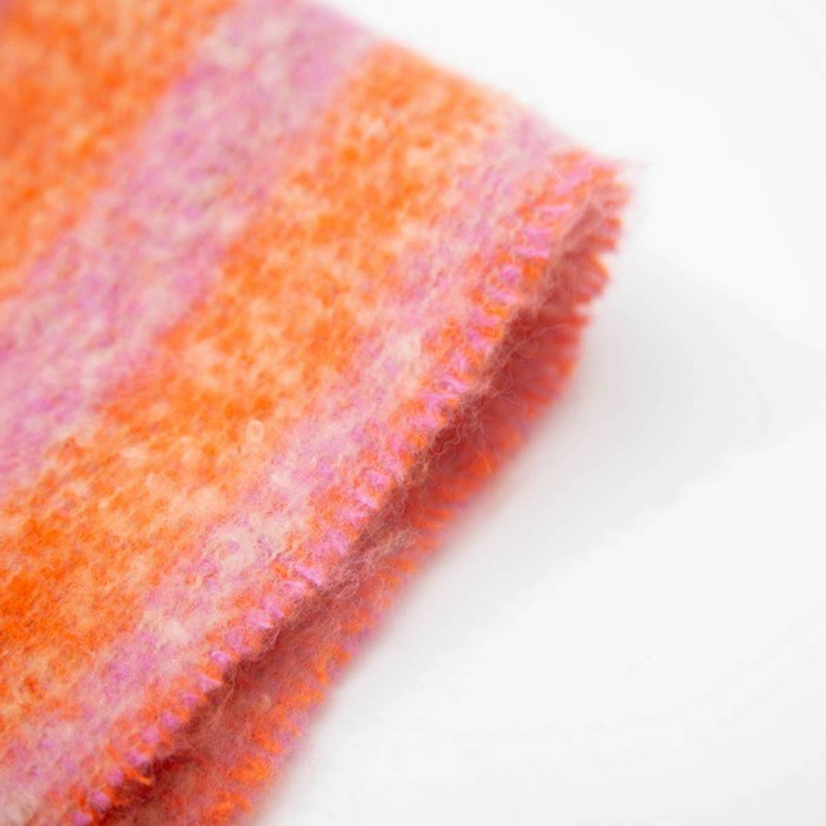 GEOMETRIC LOOP YARN WINTER SCARF WITH SHAWL WRAP_CWASC0870