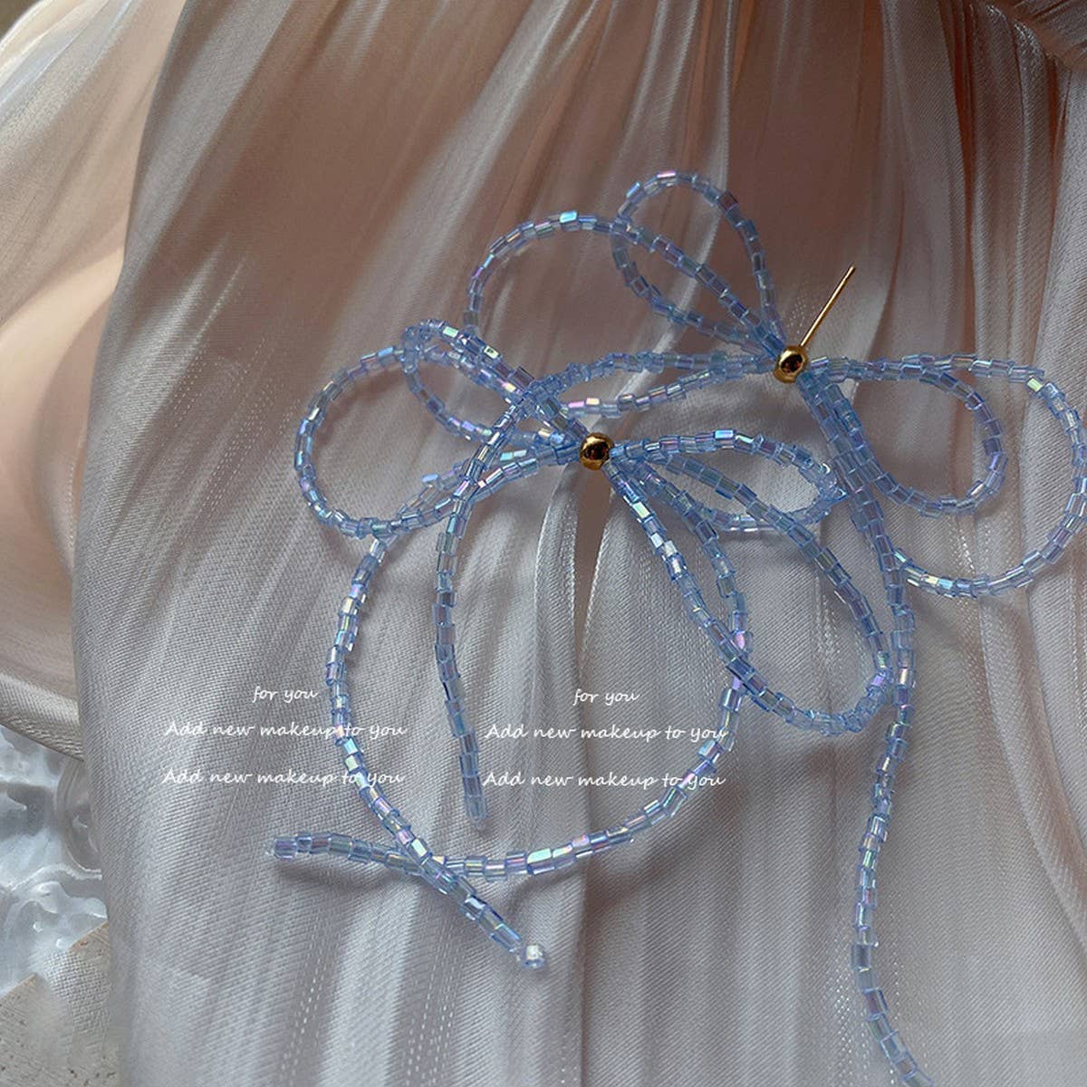 SWEET BOW BEADED TASSEL EARRINGS_CWAJE1692