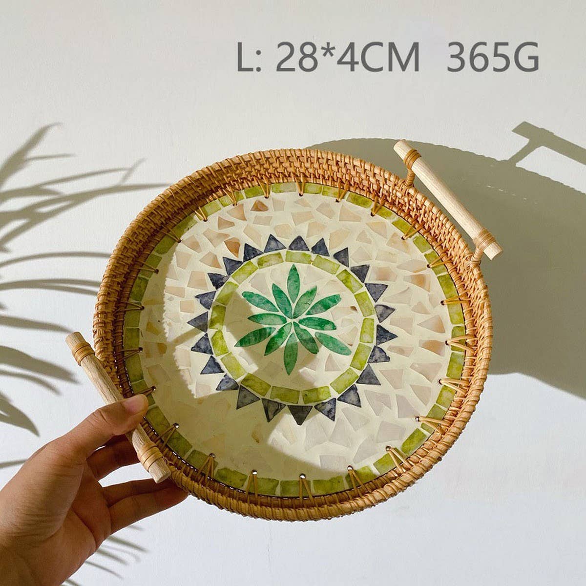 RATTAN SHELL SNACK FRUIT STORAGE BASKET_CWMM4493