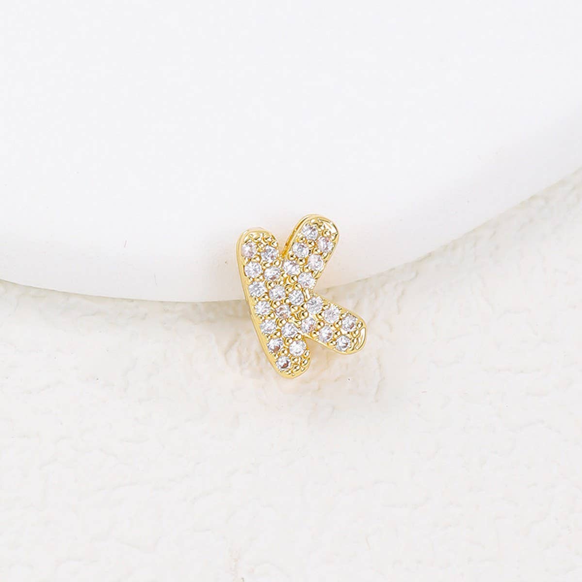 Tiny Zirconia Pendant 26 Letters Necklace_Cwmm5863