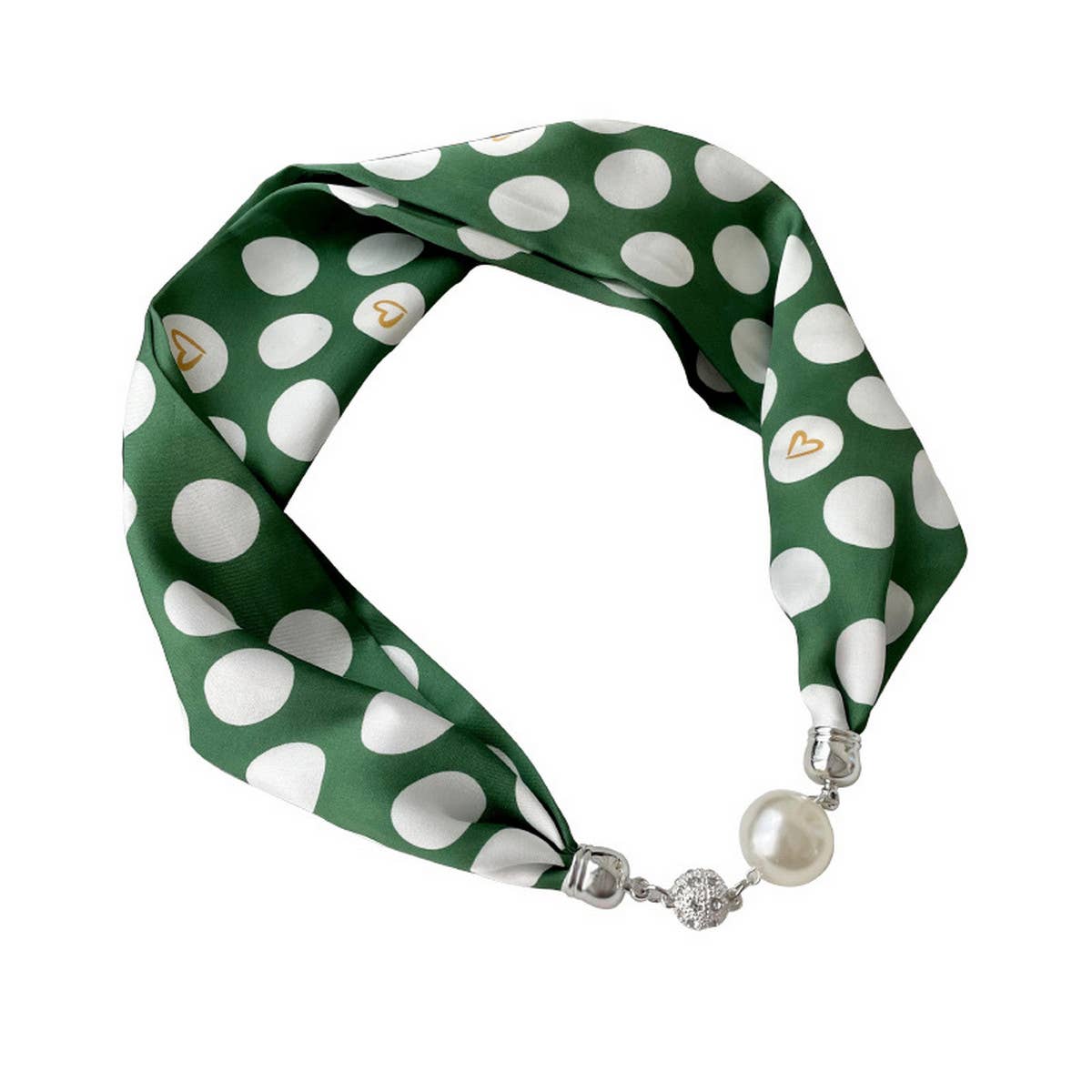 MAGNETIC SILK SCARF NECKLACE ELEGANT NECK WRAP_CWASC0752