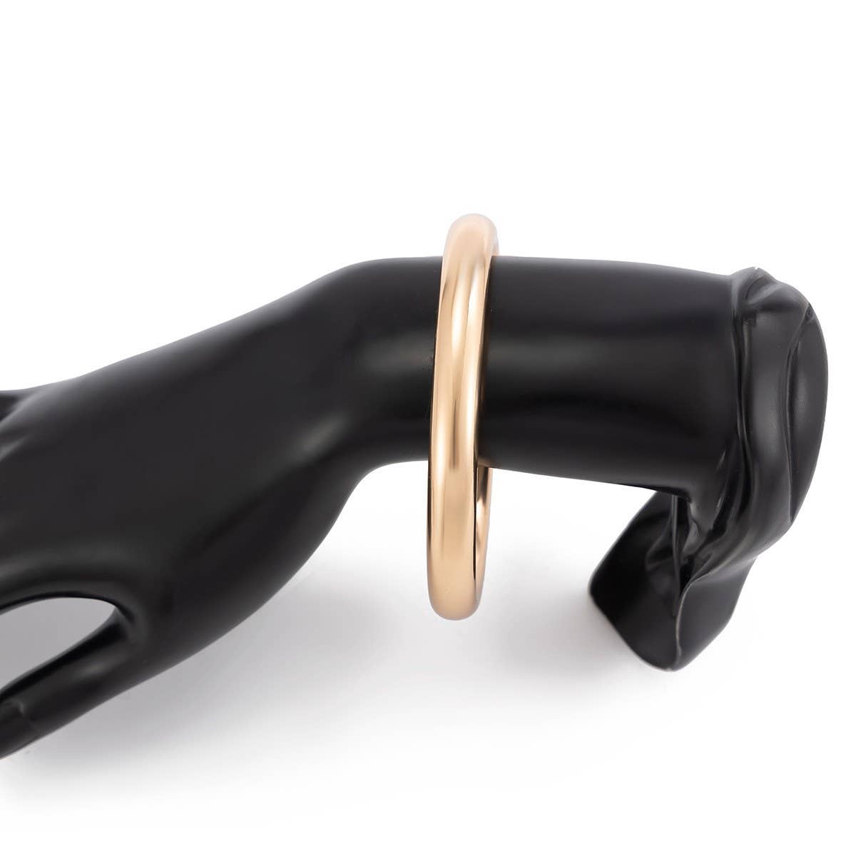 DESIGN GEOMETRIC SQUARE POLISHED RING BRACELET_CWMM3099