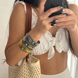 NEW RETRO OVAL TURQUOISE BRACELET FOR WOMEN_CWMM3113