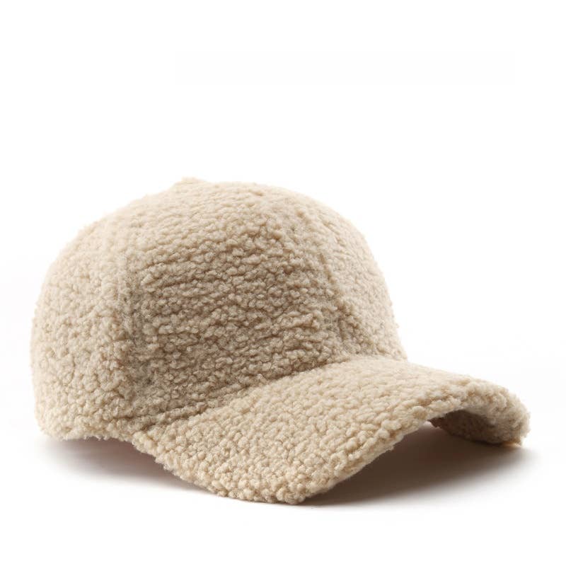 Vintage Fleece Baseball Cap Warm Winter Hat_Cwah04794