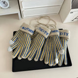 Woolen Striped Touch Scree Warm Halter G Ves_Cwag0188