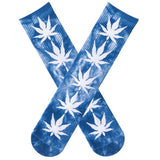 Tie-Dyed Maple Leaf Pattern Socks_Cwms0253