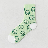 Women'S Middle Tube Cute Smile Pattern Socks_Cwms0513