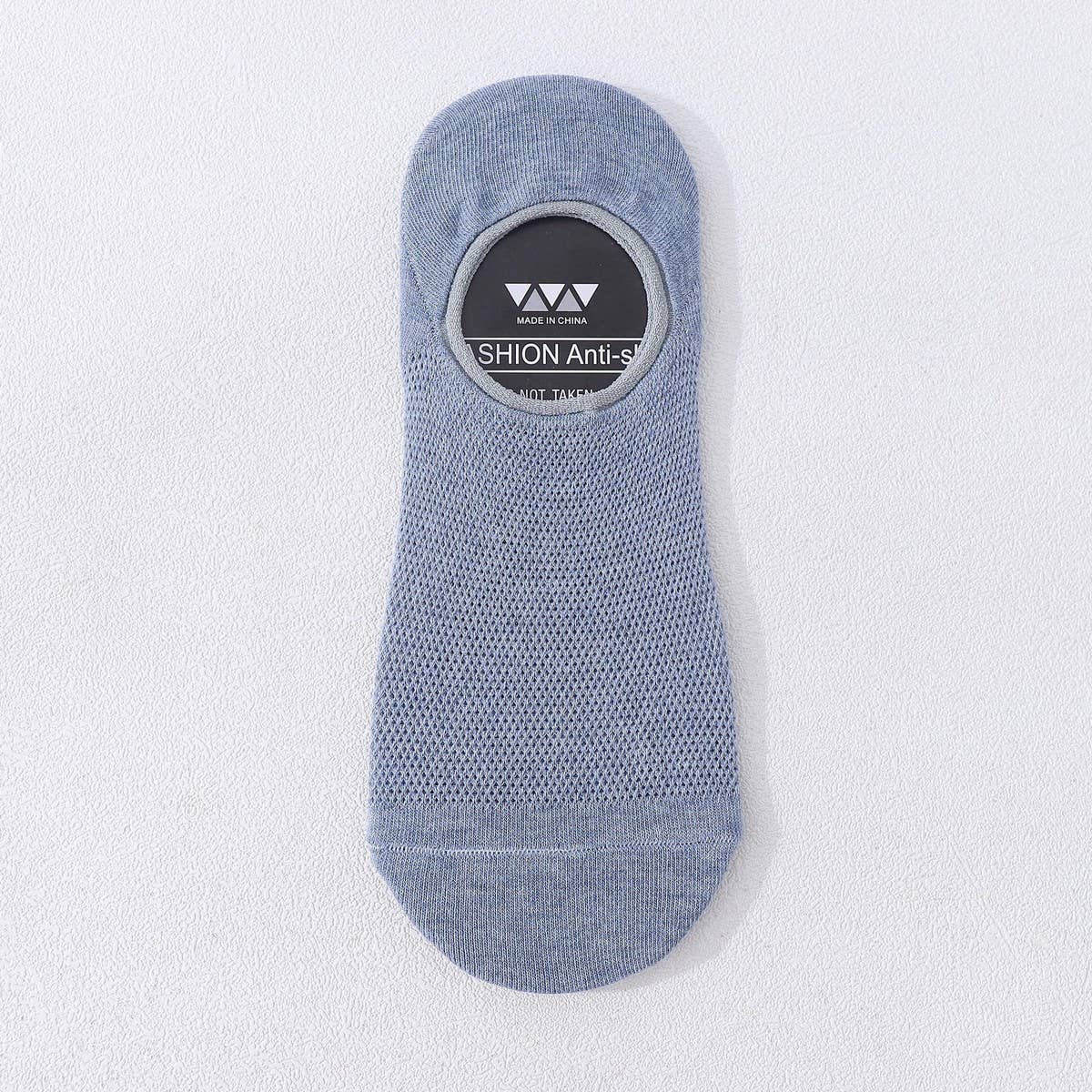 MENS SOLID COLOR COTTON ALL MATCH MESH BOAT SOCKS_CWMS2001