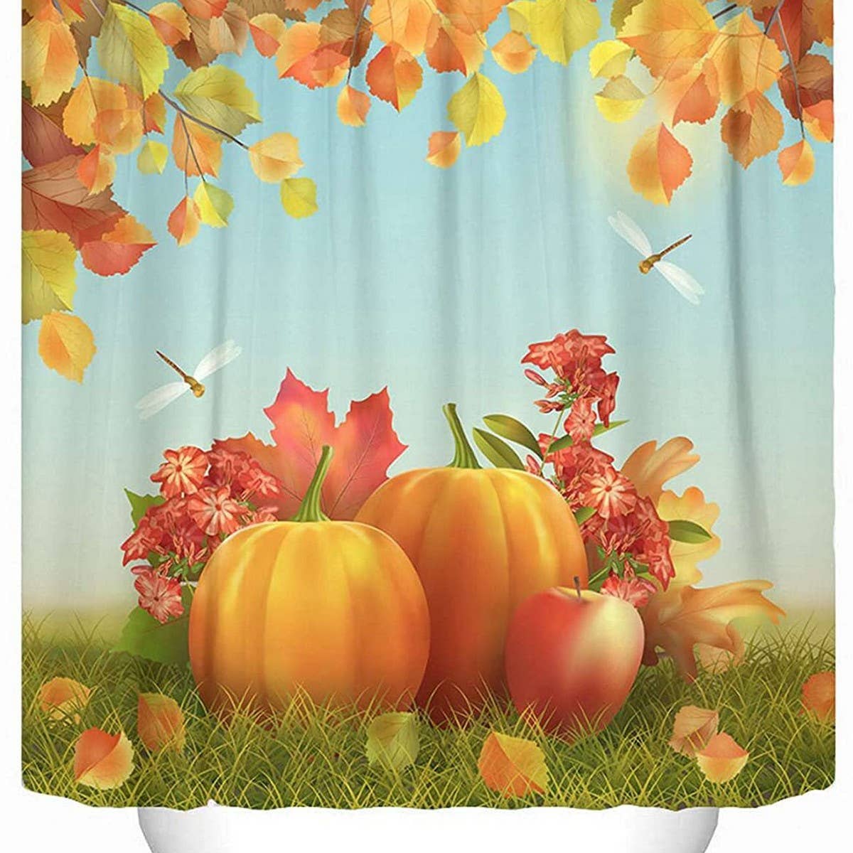 HARVEST PUMPKIN SERIES SHOWER CURTAIN_CWMM1802