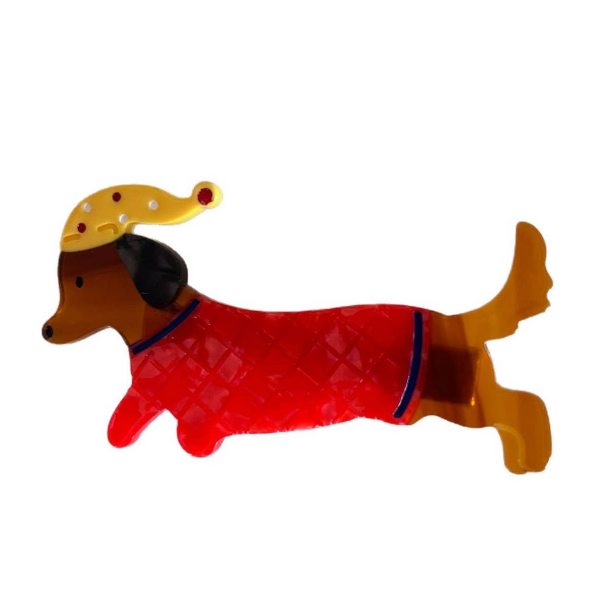 Cwaha07740_Cute Dog Animal Acetate Hair Clip For Girls