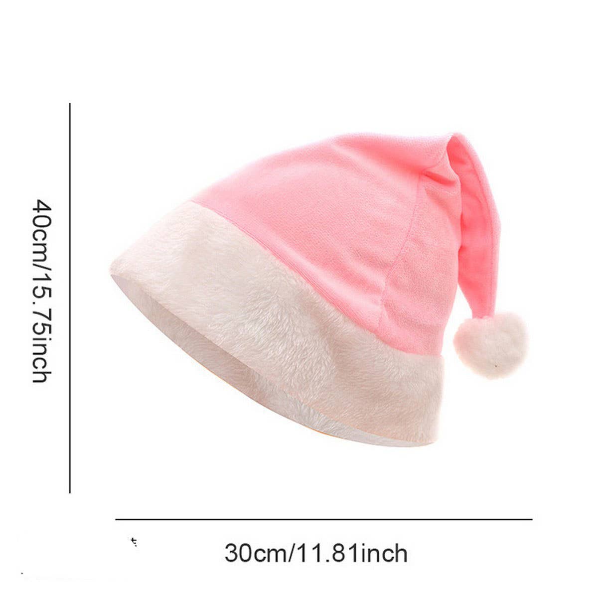 Cwah04591_Soft Crystal Fabric Santa Hat For Christmas Party