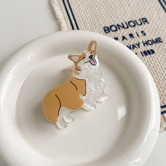 FRENCH CARTOON DOG HAIR CLAW CUTE PUPPY MINI CLIP_CWAHA5709