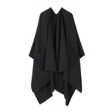 SOLID COLOR SHAWL POCKET WARM SCARF CAPE_CWASC2182