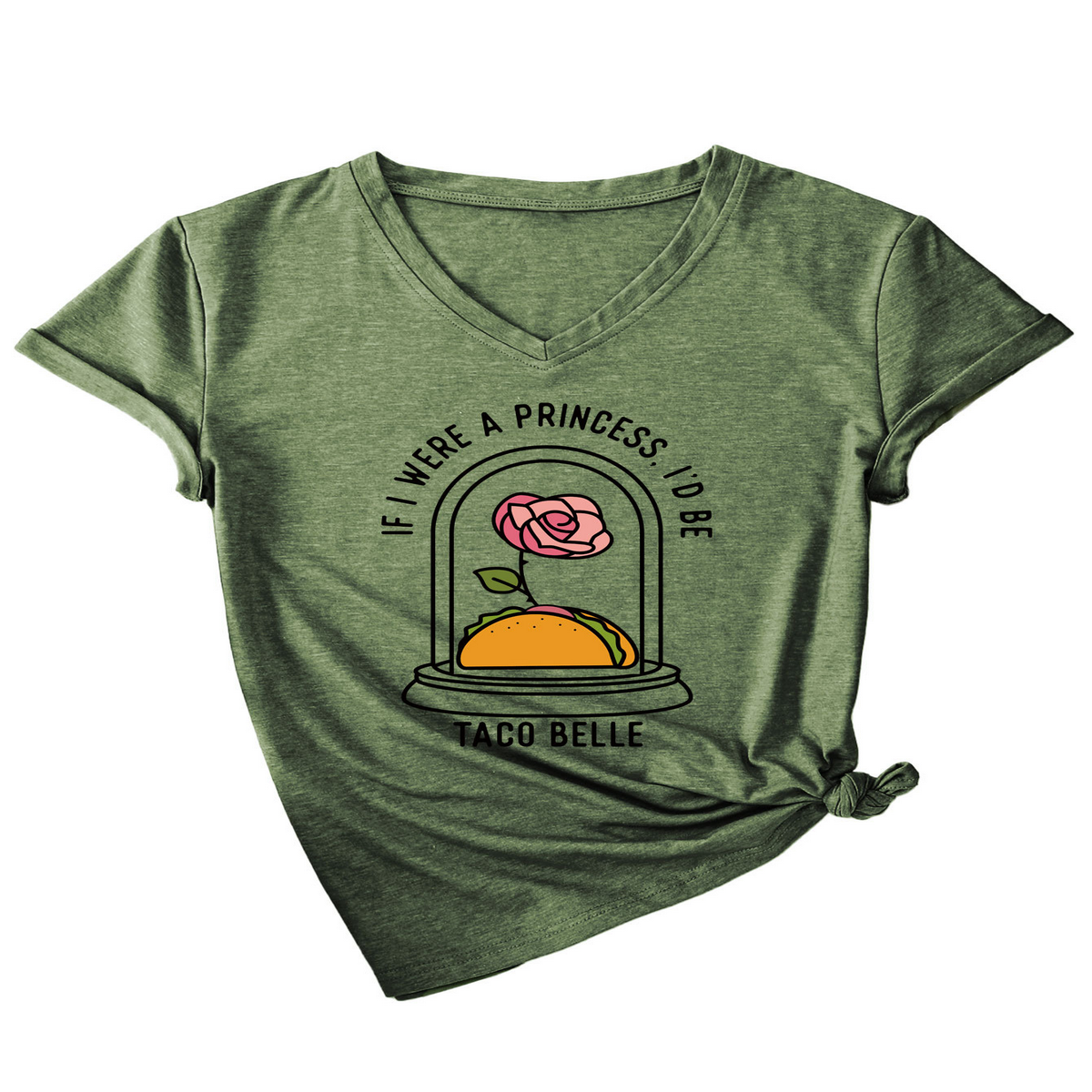 FUNNY WOMENS TEE PRINCESS TACO PRINT_CWTTS1522
