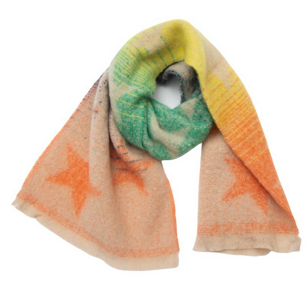 STAR GRADIENT SCARF JACQUARD WINTER WRAP_CWASC0859