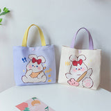 CUTE BUNNY TOTE BAG FOR GIRLS SPRING LUNCH BAG_CWAB5674