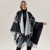 Warm Outer Wear Thickened Tassel Slit Cape_Cwasc2169