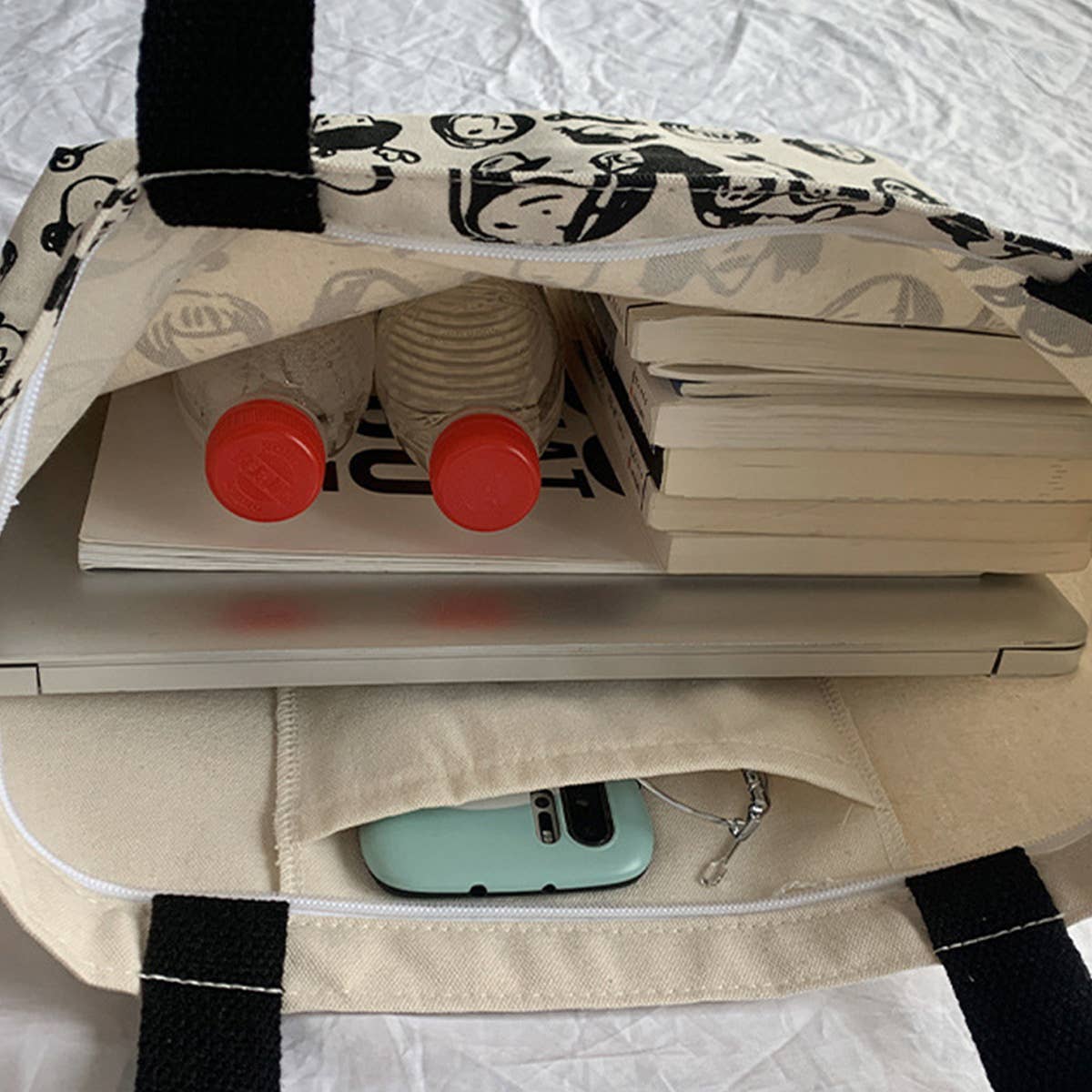 RETRO CUTE WORK AND TRAVEL STUDENT CLOTH BAG_CWAB2182