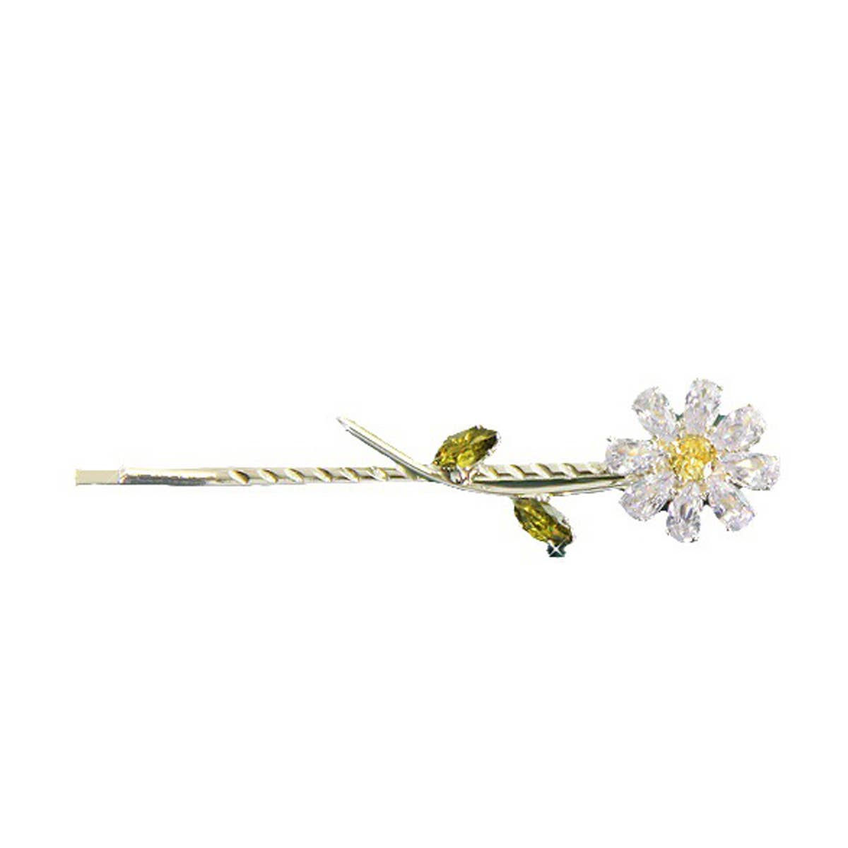 STYLISH ZIRCON SUNFLOWER HAIR PIN FOR GIRLS_CWAHA1209