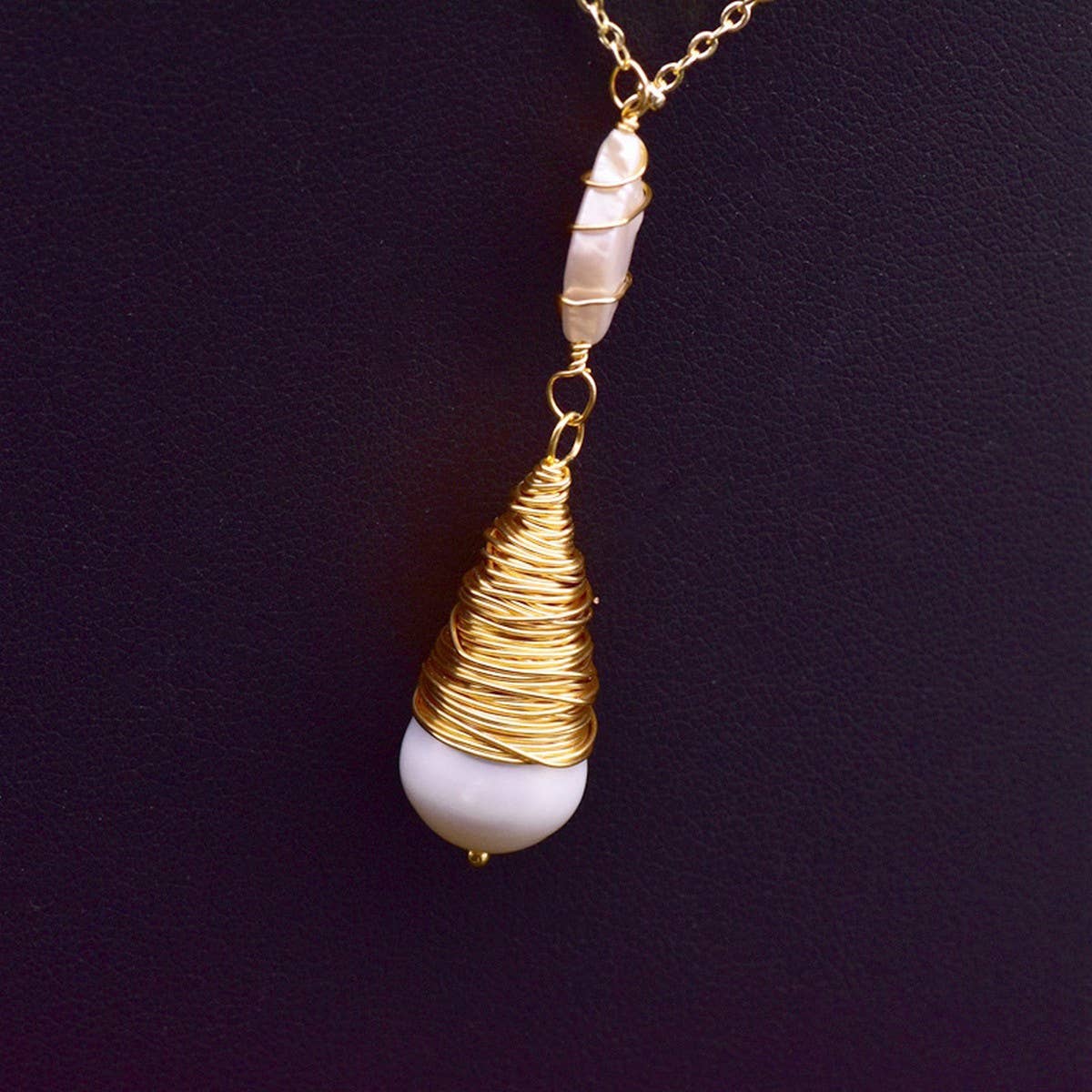 HIGH END VINTAGE DIAMOND PEARL NECKLACE FOR WOMEN_CWAJE3912