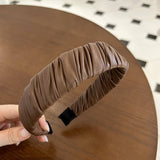 FRENCH STYLE RETRO PLEATED WIDE BRIM HEADBAND_CWAHA2861