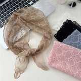 HEART LACE TRIANGLE SCARF SUN PROTECTION NECK WRAP_CWASC0840