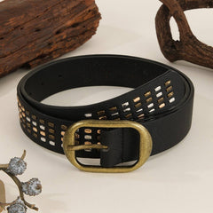 IRREGULAR CLAW NAIL RHINESTONE METAL BEAD BELT_CWMM3956