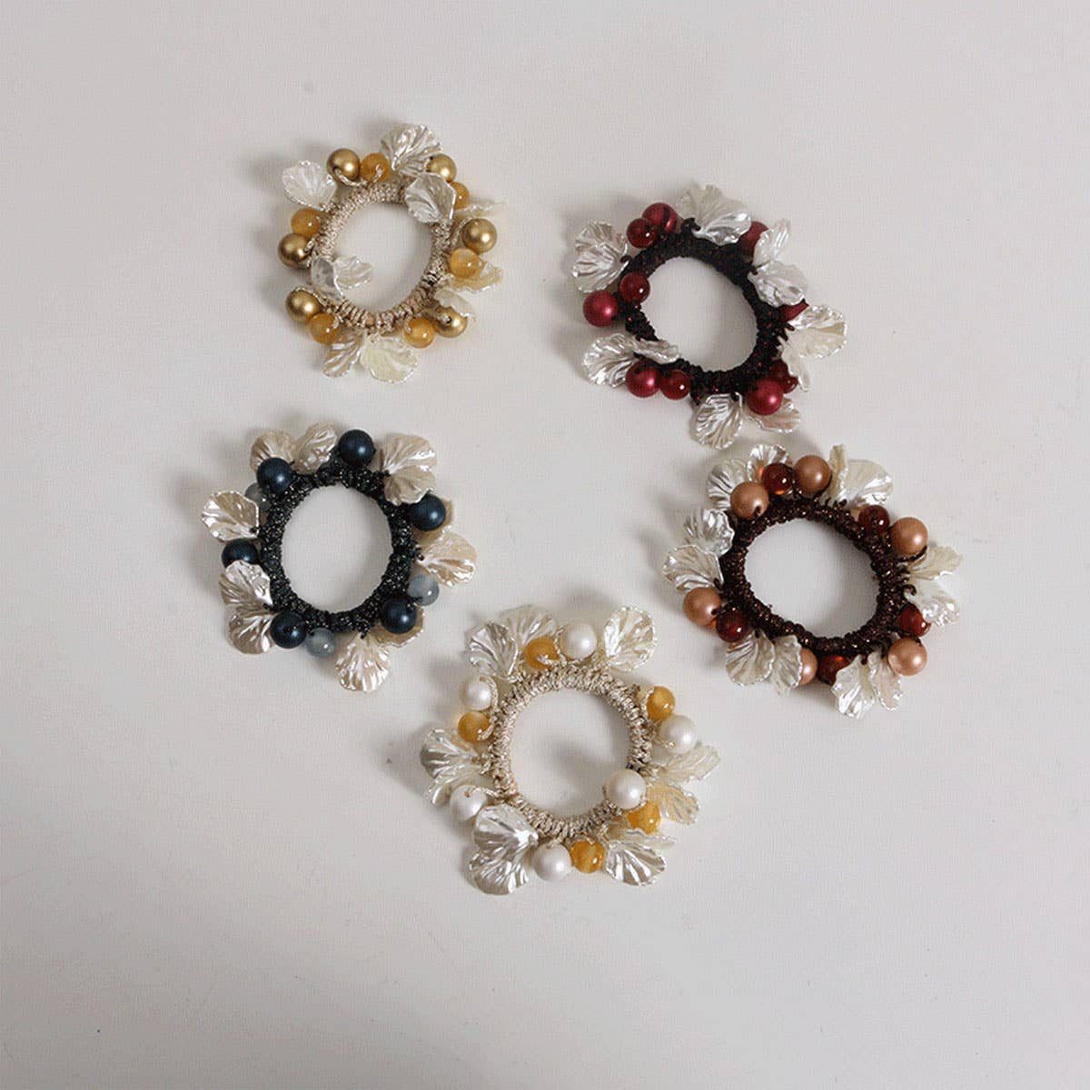 SHELL CAT EYE BEAD HAIR TIE CUTE PEARL NEW BAND_CWAHA6785