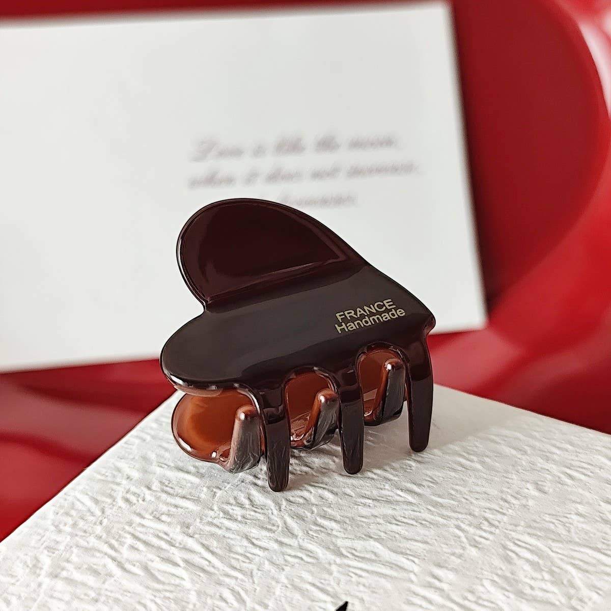 French Multicolor Acetate Heart Hair Clip_Cwaha07241
