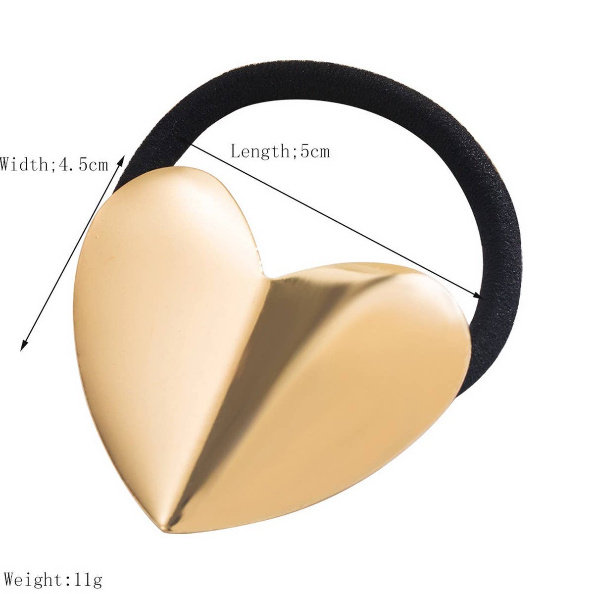 SWEETHEART METALLIC ELASTIC HAIR TIE_CWAHA6230