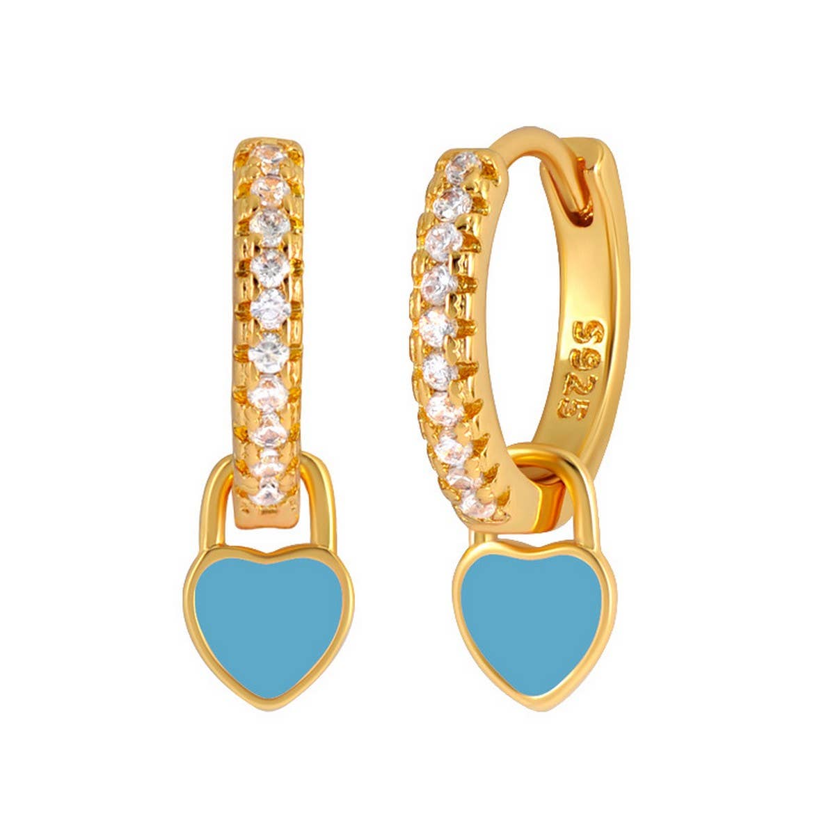 NEW SIMPLE MULTI COLOR LOVE GEOMETRIC EARRINGS_CWAJE1764