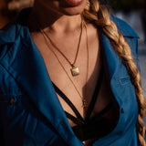 HEART FLOWER ALBUM PENDANT NECKLACE_CWMM5331