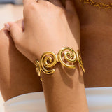 ELEGANT HOLLOW OPEN CUFF BRACELET FOR WOMEN_CWAJE4827