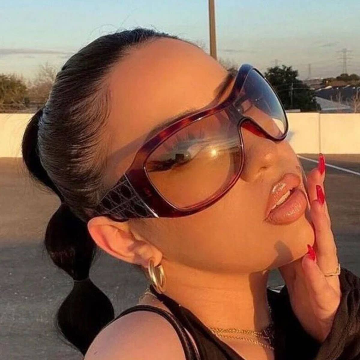 OUTDOOR Y2K LARGE FRAME FACE MASK SUNGLASSES_CWASG0319