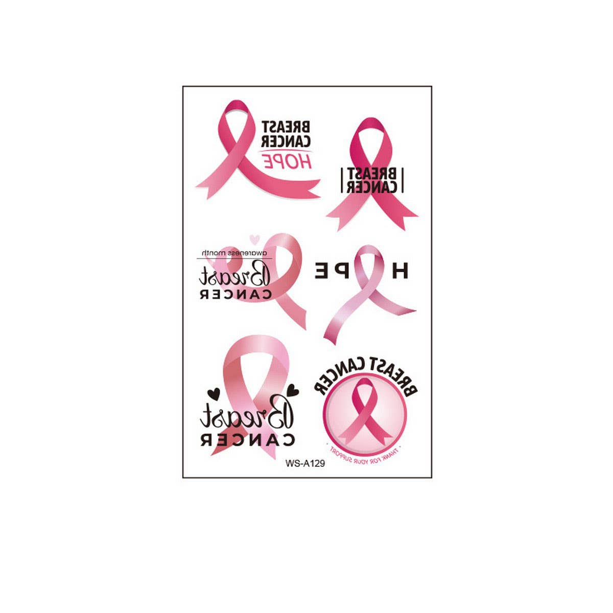 PINK RIBBON TATTOOS BREAST CANCER AWARENESS_CWMM8380