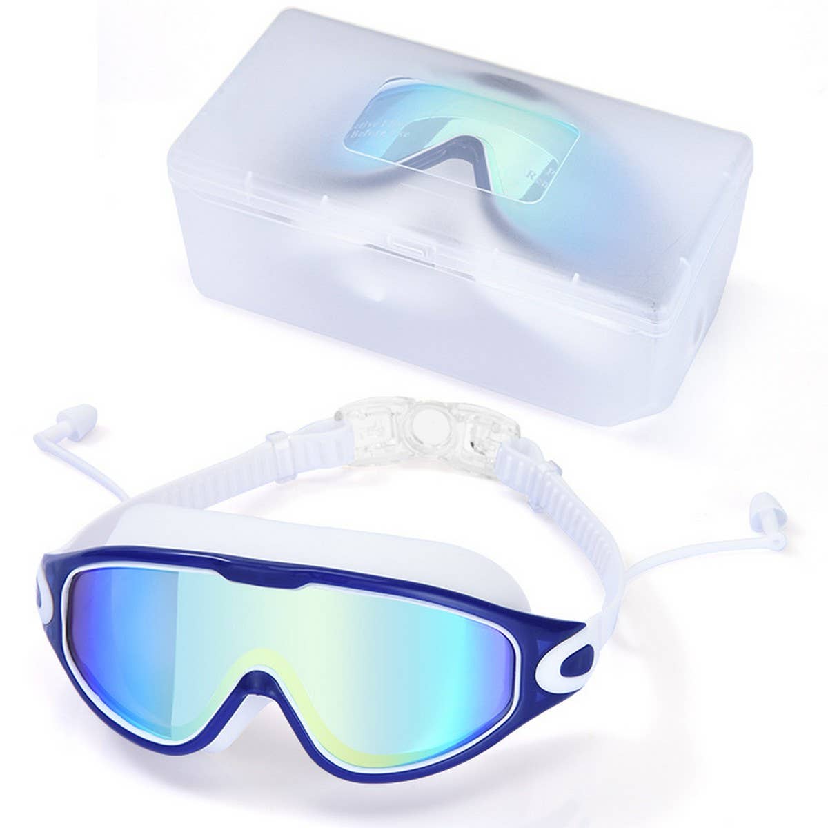 LARGE FRAME SWIM GOGGLES HD ANTI FOG MIRROR LENS_CWASG1047