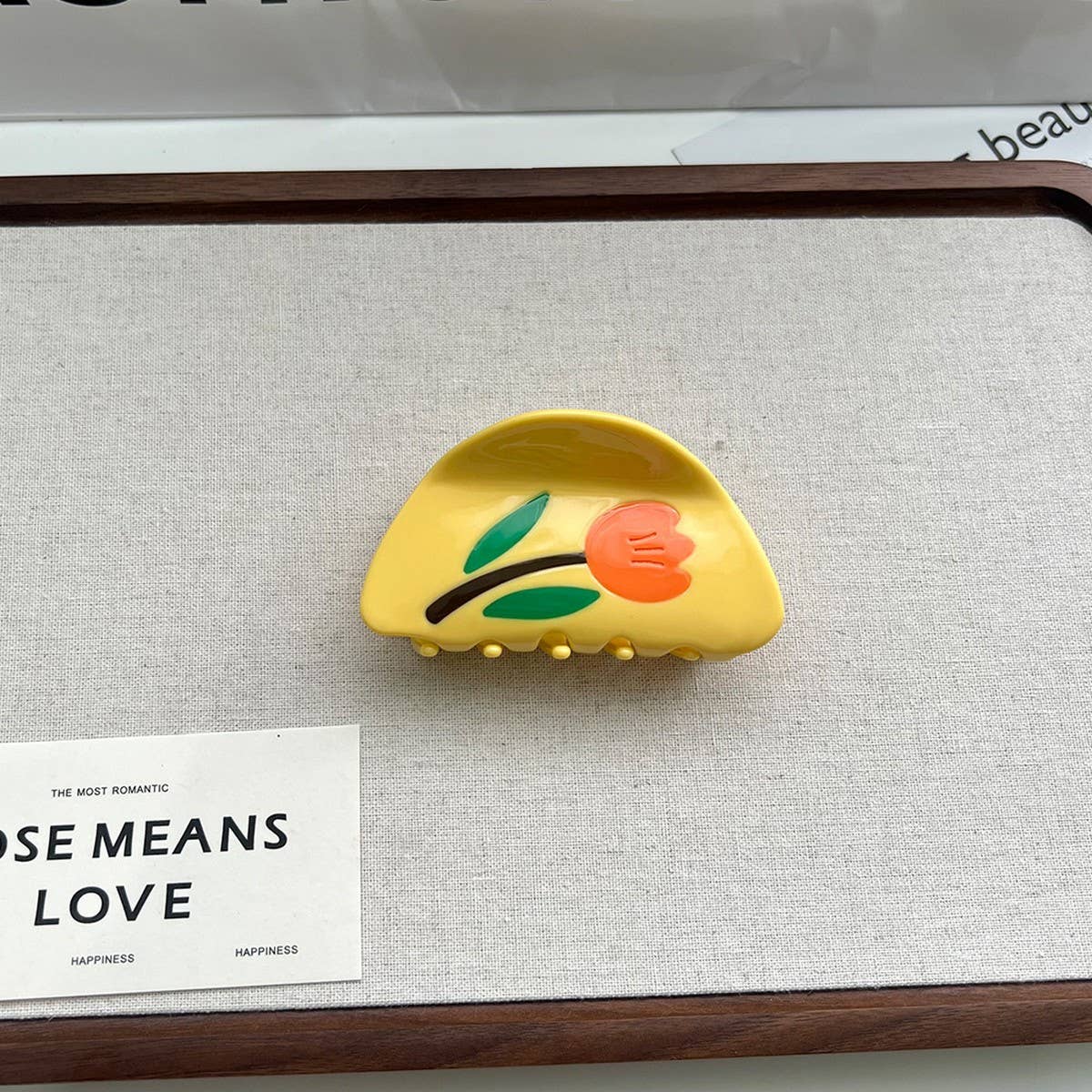 COLORBLOCK TULIP HAIR CLAW FLORAL ACETATE CLIP_CWAHA5755