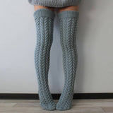 AUTUMN AND WINTER SOLID COLOR LONG KNEE SOCKS_CWMS0855