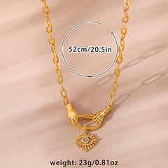 HIGH END AND VERSATILE DEVILS EYE ZIRCON NECKLACE_CWMM3832