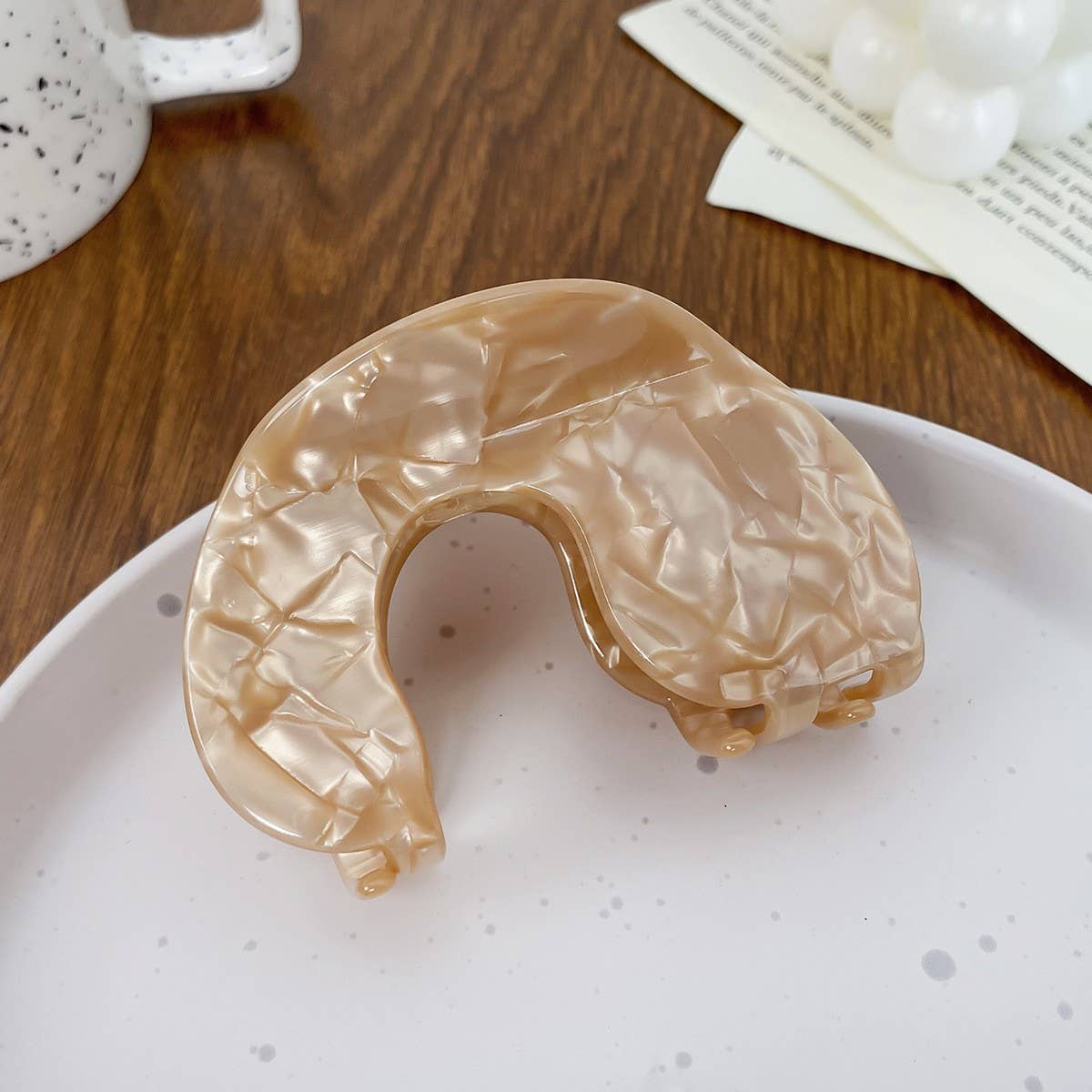 ELEGANT ACETATE HAIR CLAW BACK BUN SHARK CLIP_CWAHA1594