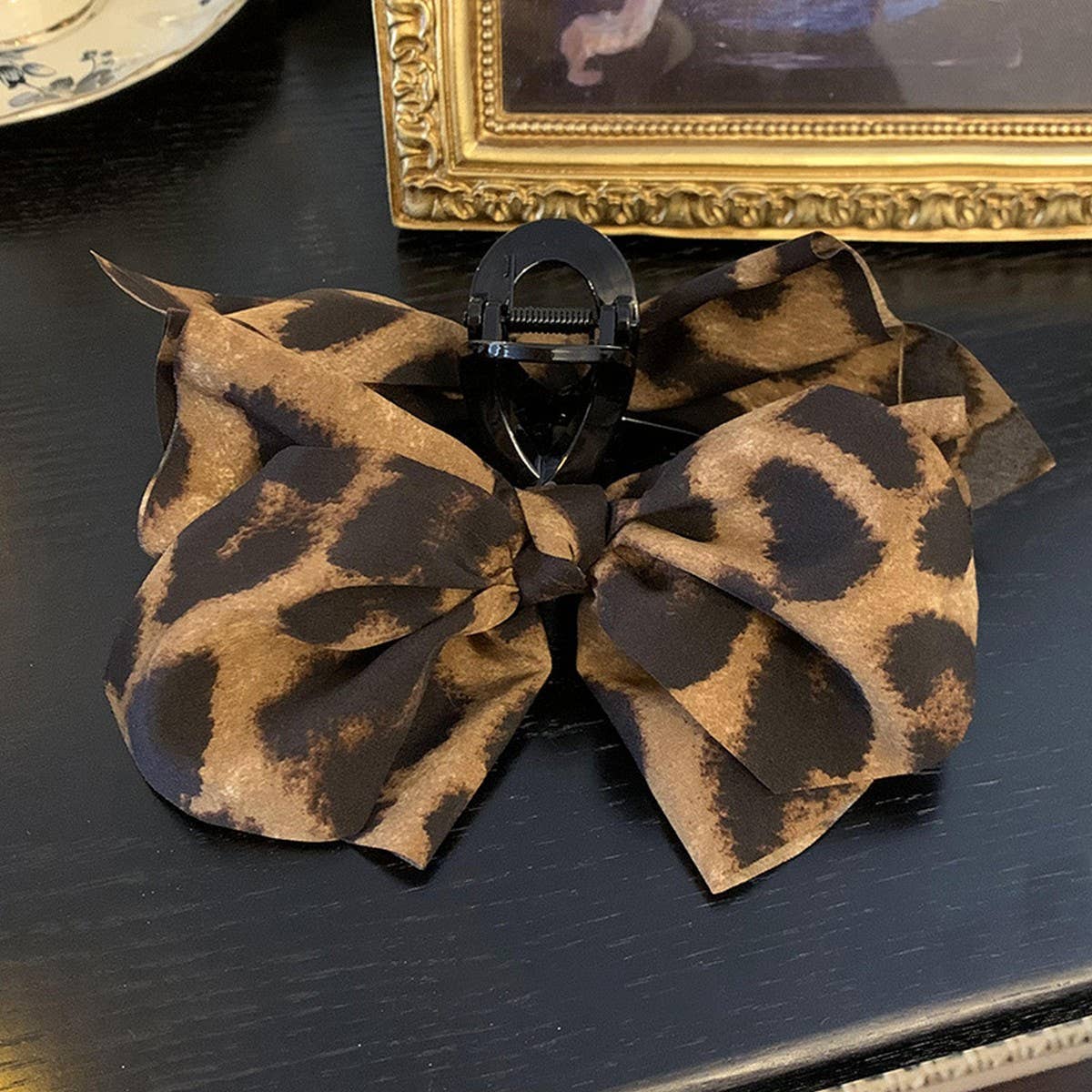 Leopard Hair Claw Large Shark Clip Stylish_Cwaha08090