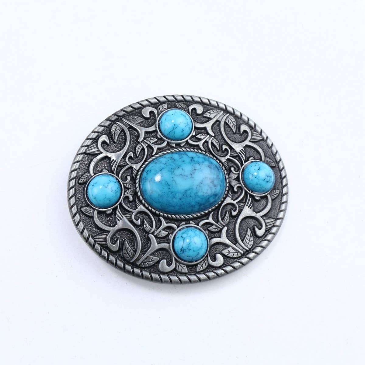 BOHEMIAN TURQUOISE VINTAGE BELT BUCKLE_CWABE0424