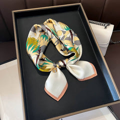 FASHIONABLE SILK SCARF FLORAL PRINT FALL WINTER_CWASC0537