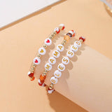 FASHION SIMPLE ACRYLIC BEADED BRACELET SET_CWMM3532