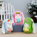 EASTER LONG EARED BUNNY FACELESS DOLL FIGURINE_CWMM3495