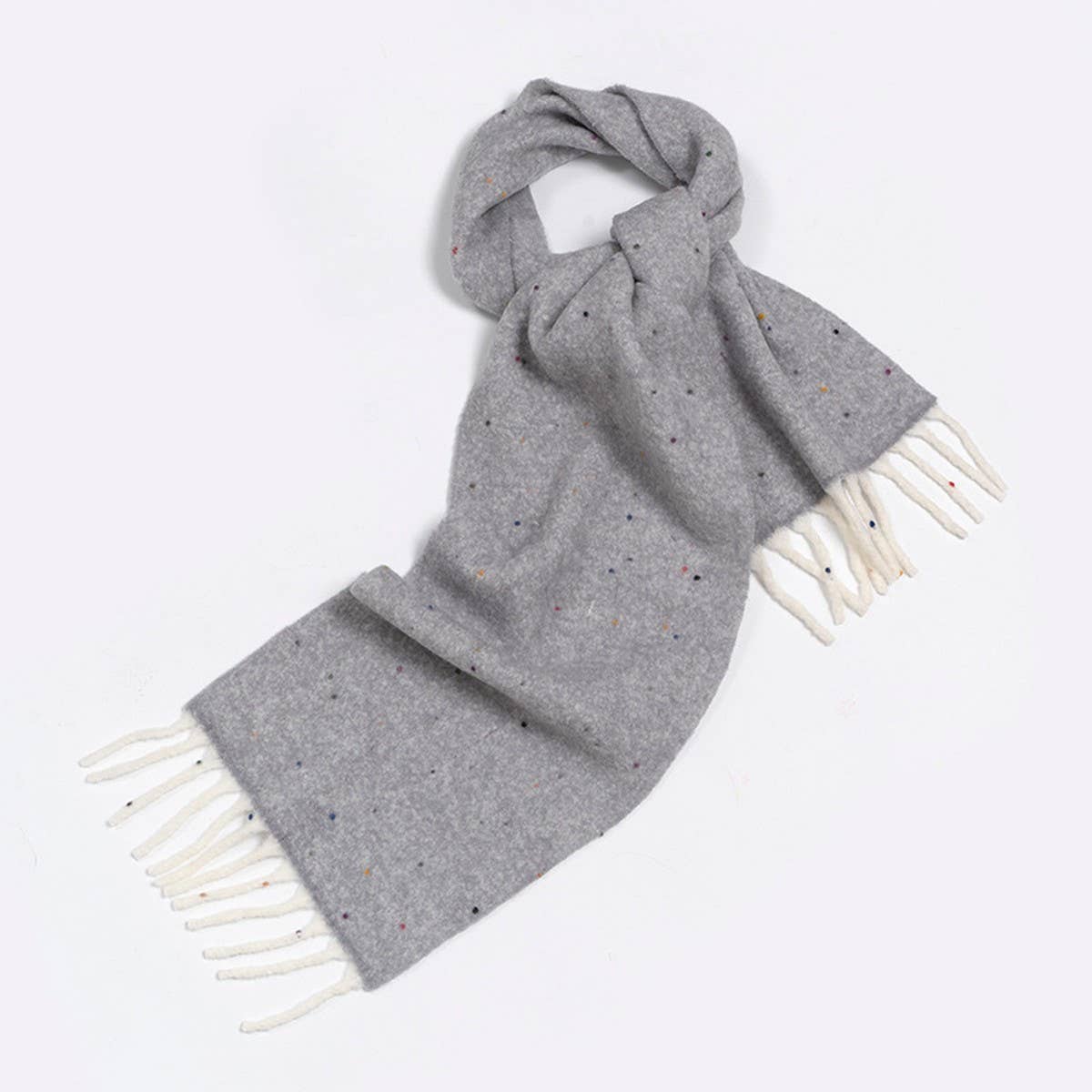 50 WOOL BLEND SPECKLED YARN SCARF WINTER COZY_CWASC2372