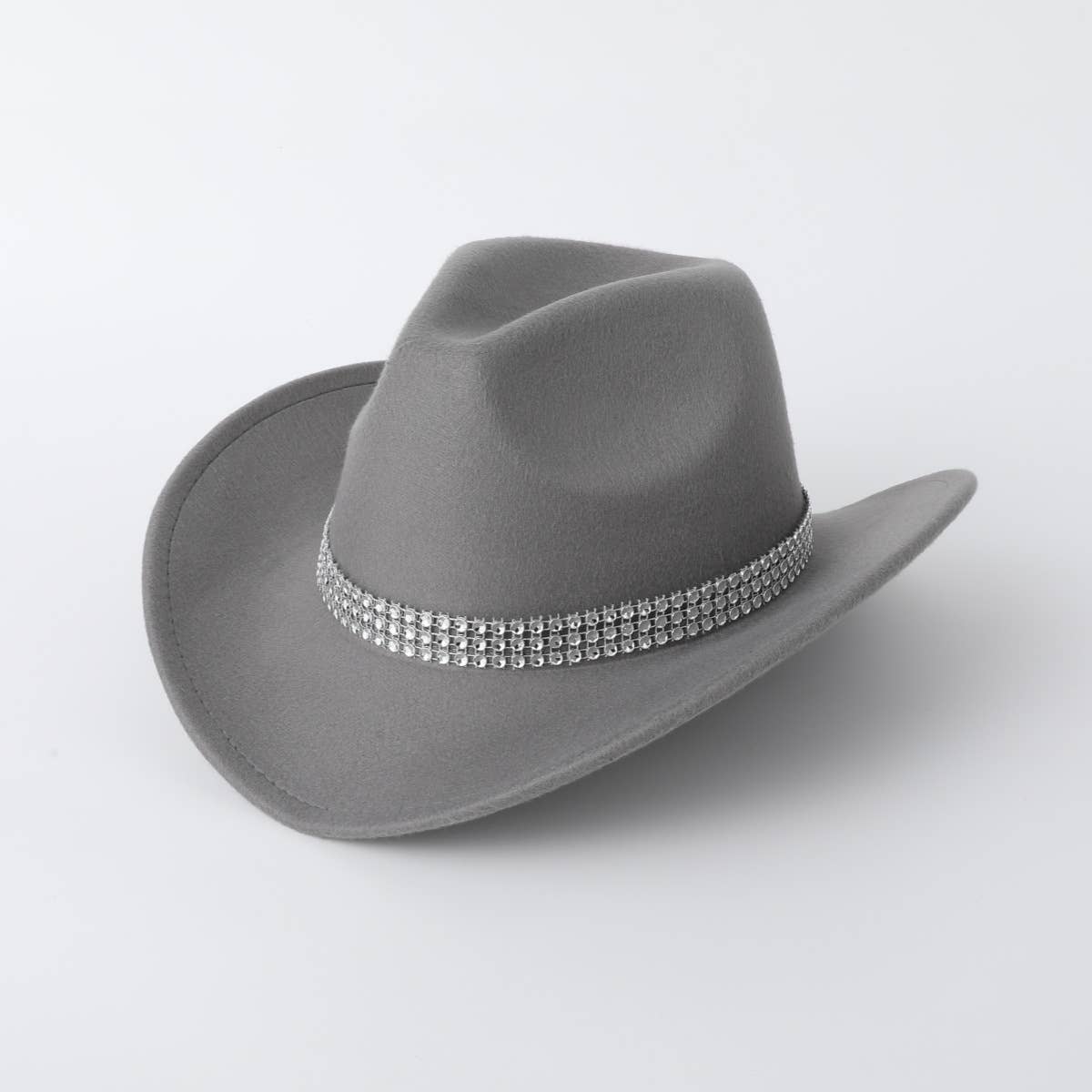 SOLID COLOR WESTERN FELT COWBOY FEDORA HAT_CWAH3629