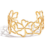 CHIC HOLLOW FLOWER CUFF 18K GOLD STAINLESS STEEL_CWAJE4734