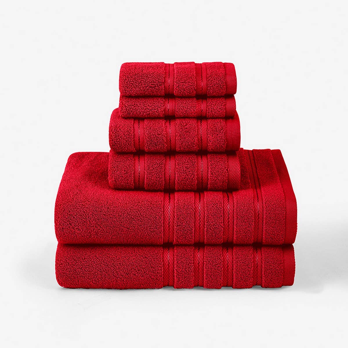 SIX PIECE SOFT ABSORBENT FACE AND BATH TOWEL SET_CWMM2283